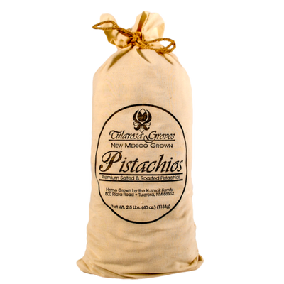 2.5 pound Salted Pistachios in Cloth Sack