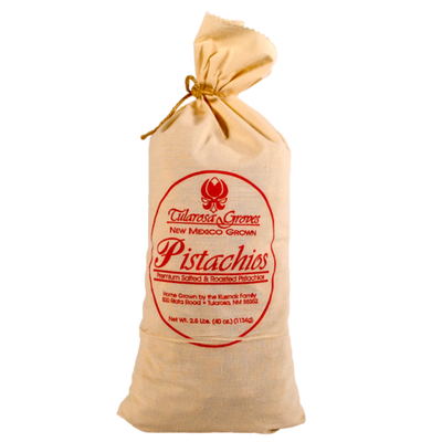 2.5 Pound Red Chile Pistachios in Cloth Sack